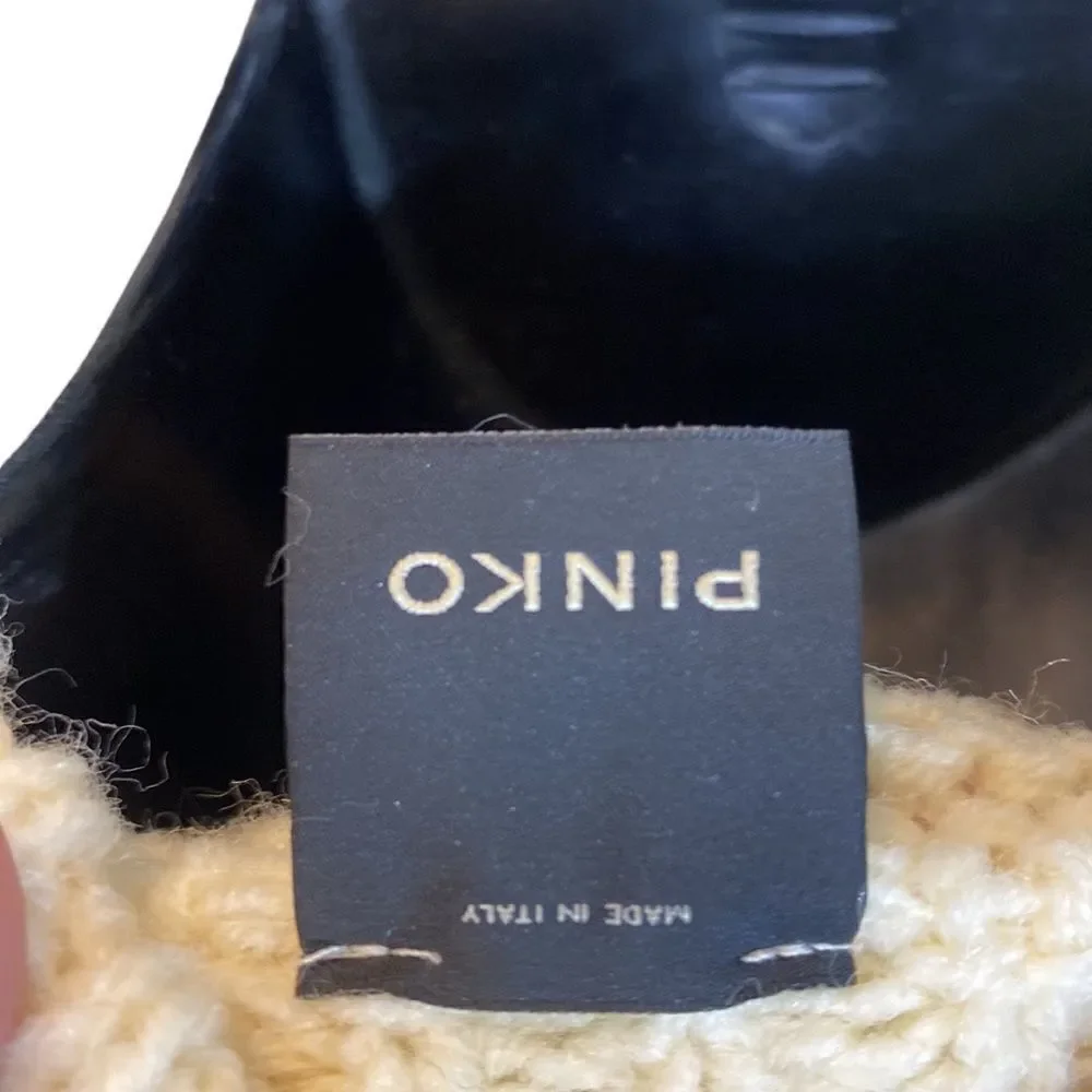 Pinko‎ etiope cable knit wool blend sweater thick chunky fisherman small new